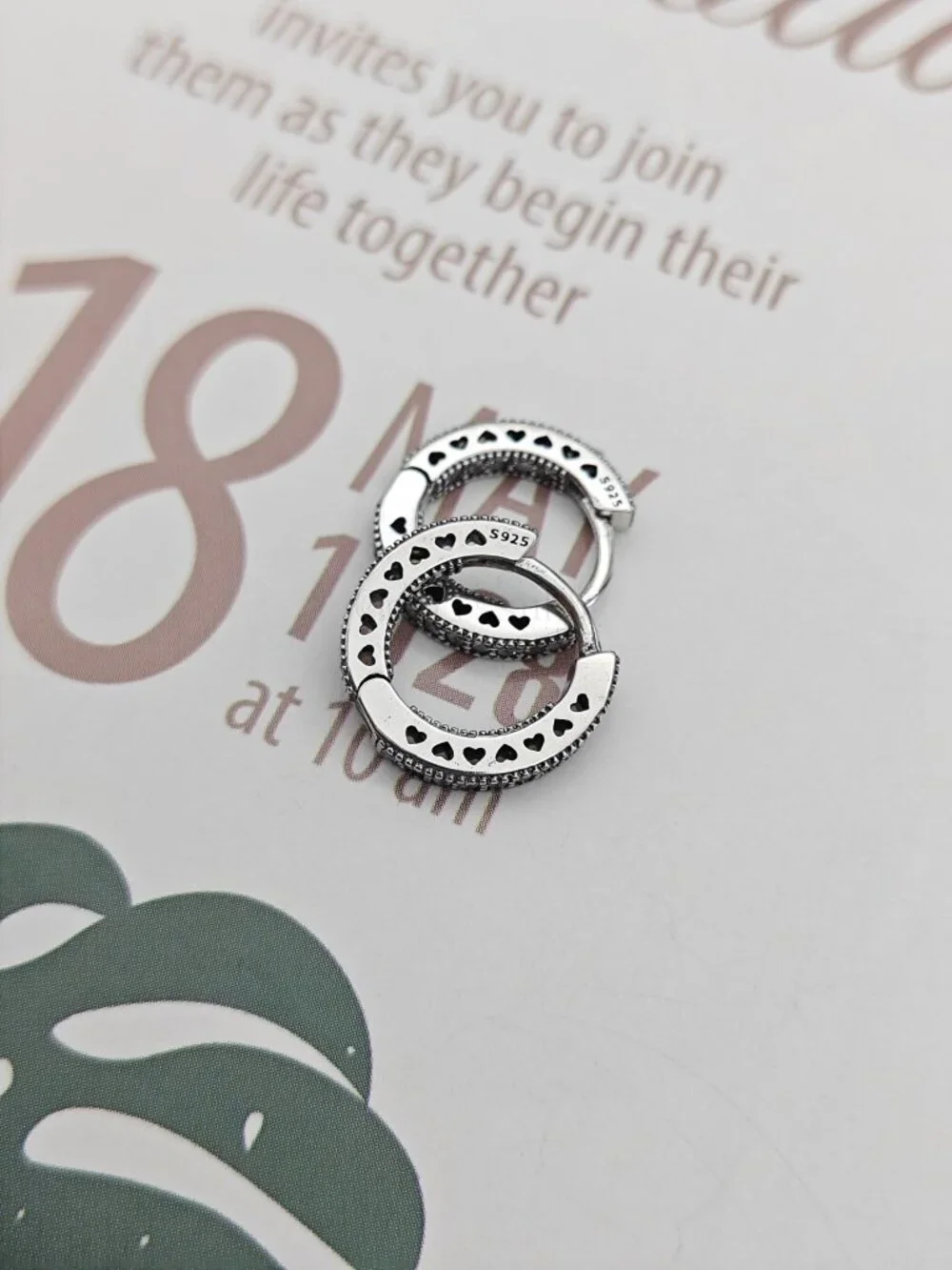 Pandora Pavé Heart Hoop Earrings